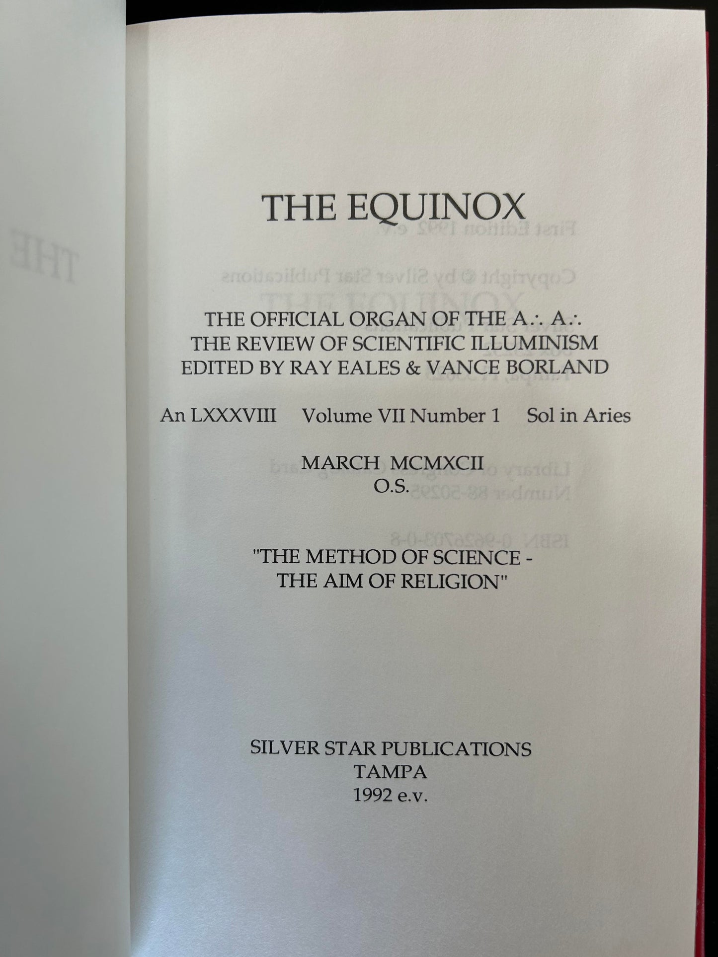 The Equinox, Vol. 7 by Aleister Crowley