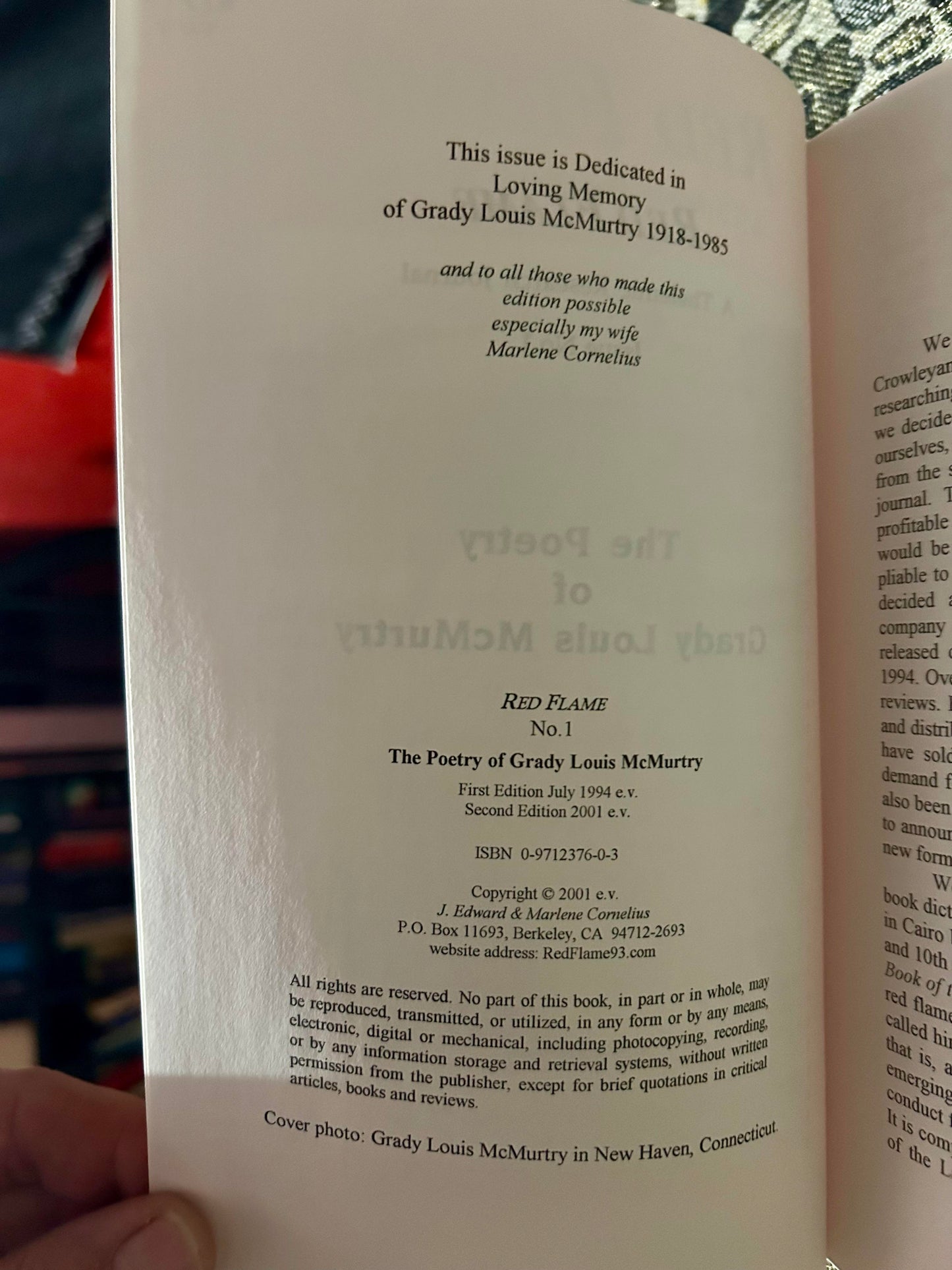 Red Flame 1 The Poetry of Grady Louis McMurtry (Red Flame A Thelemic Research Journal, volume 1) by Grady Louis McMurtry