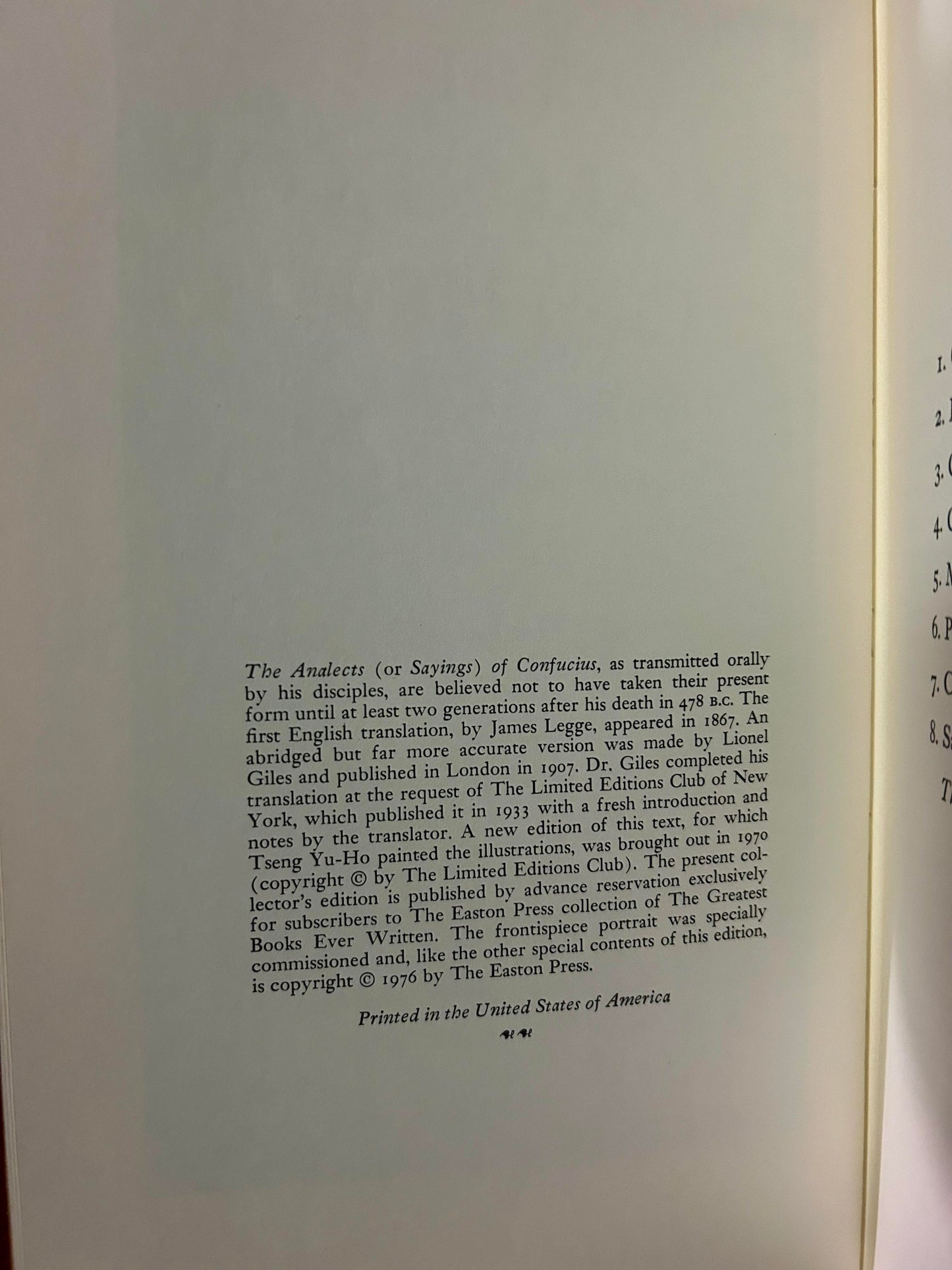 The Analects of Confucius (Easton Press Edition)