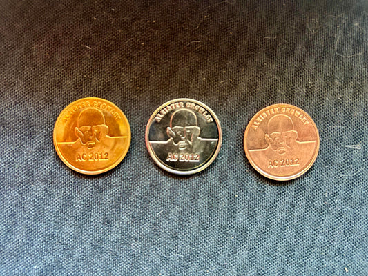 Aleister Crowley set of 3 coins