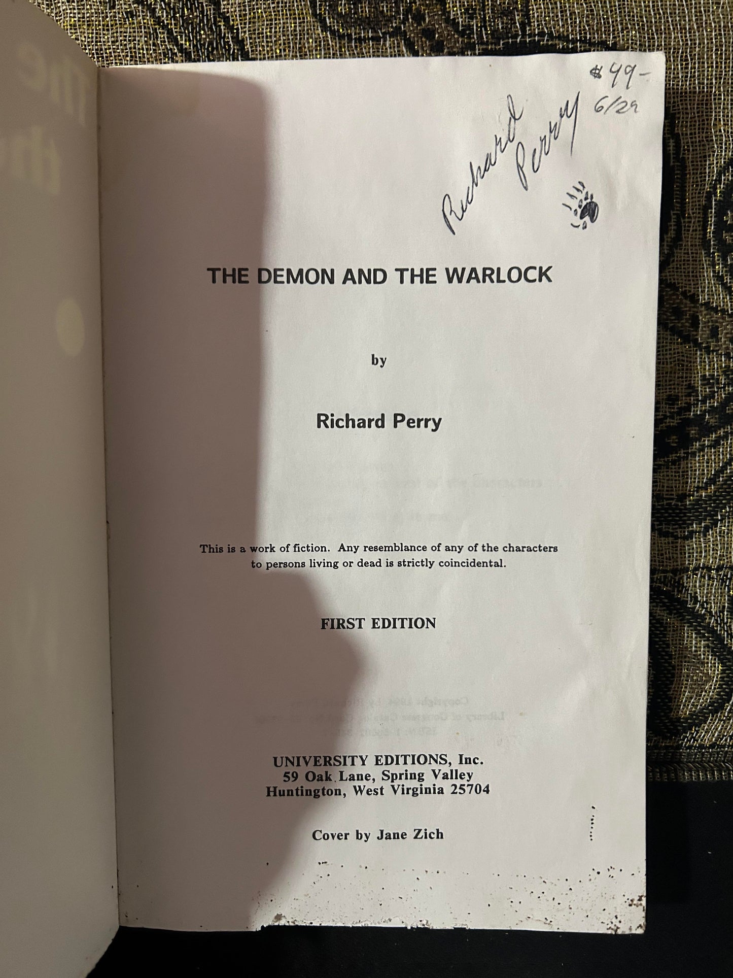 The Demon and the Warlock by Richard Perry (Signed)