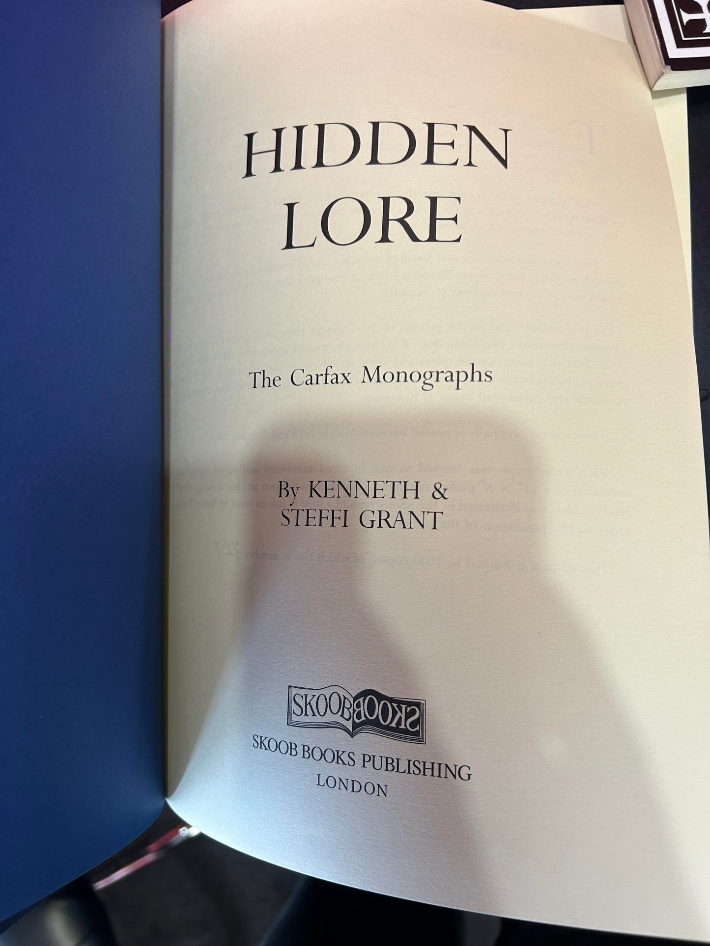 Hidden Lore: The Carfax Monographs by Kenneth Grant (Limited Edition #727 of 1000 Copies)