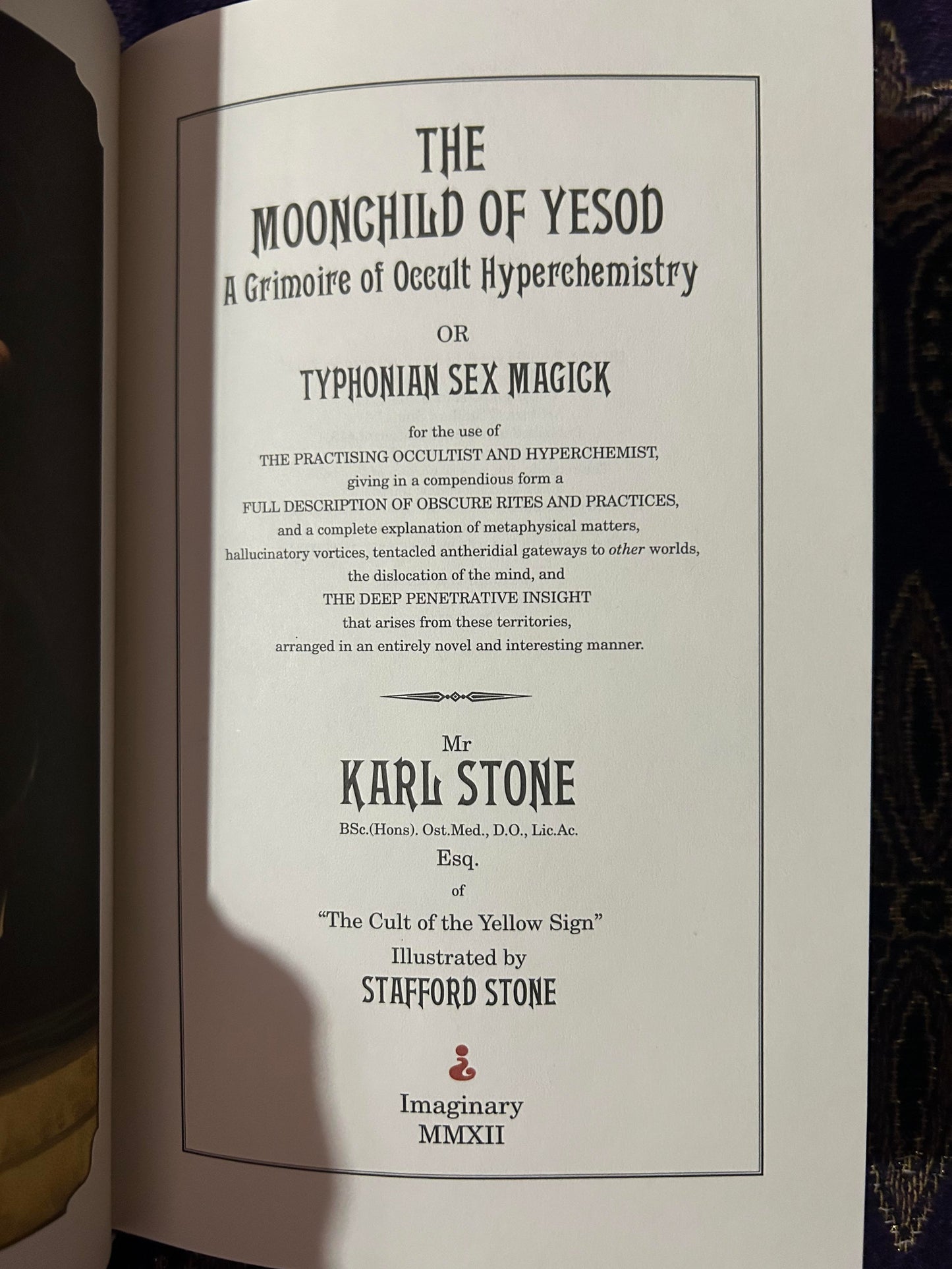 The Moonchild of Yesod by Karl Stone #110 of 418 Signed Copy