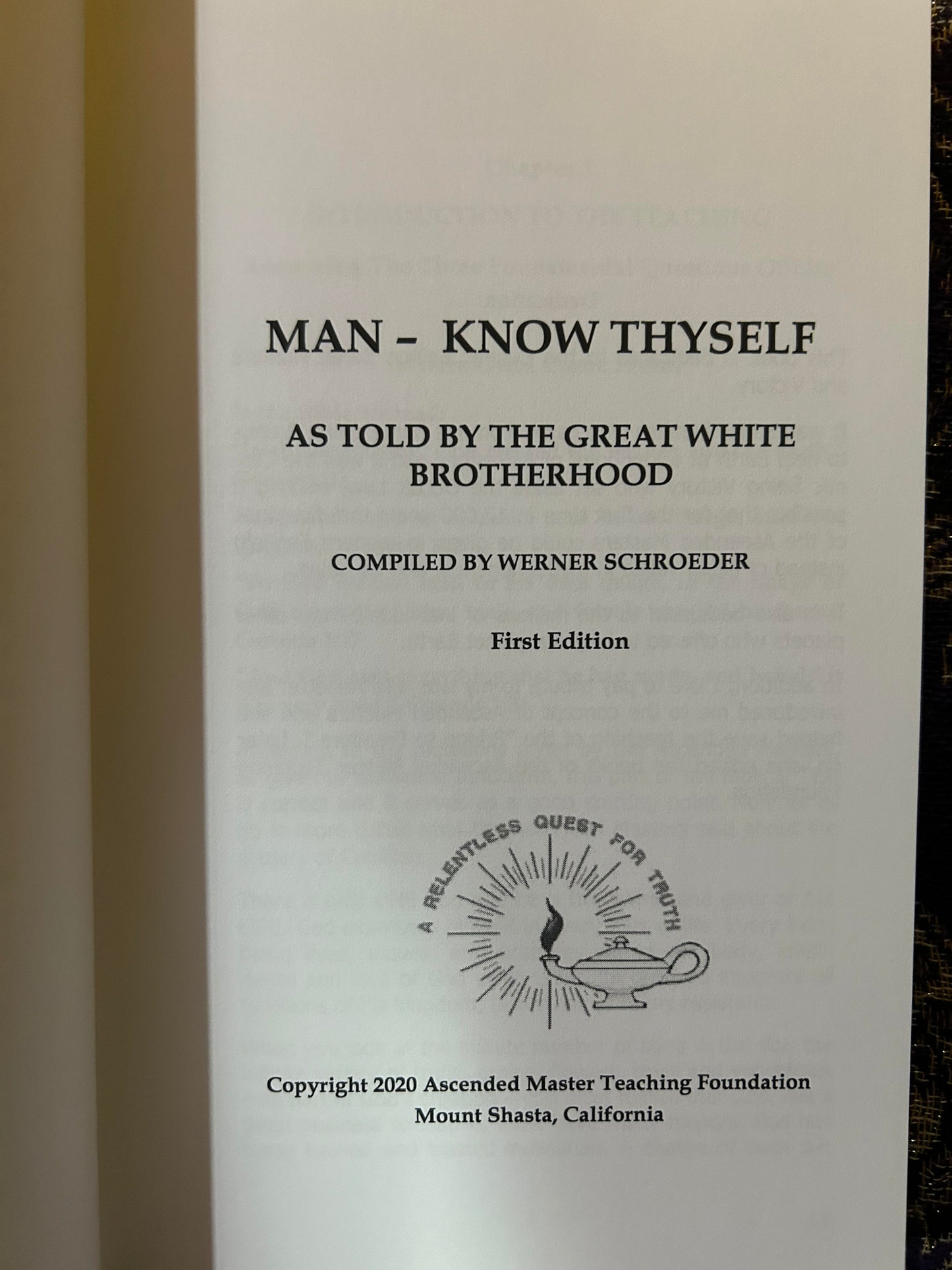 Man - Know Thyself by Werner Schroeder