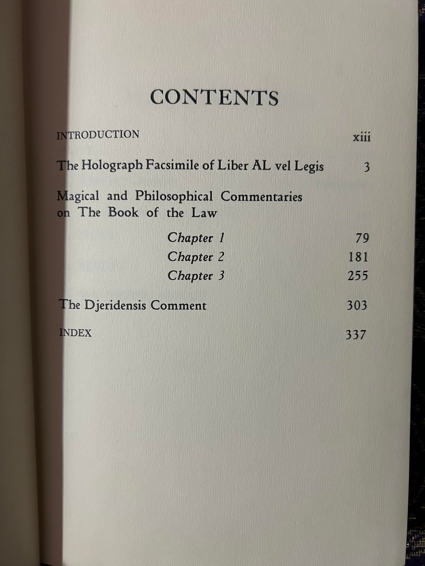 Magical and Philosophical Commentaries on The Book of the Law by Aleister Crowley