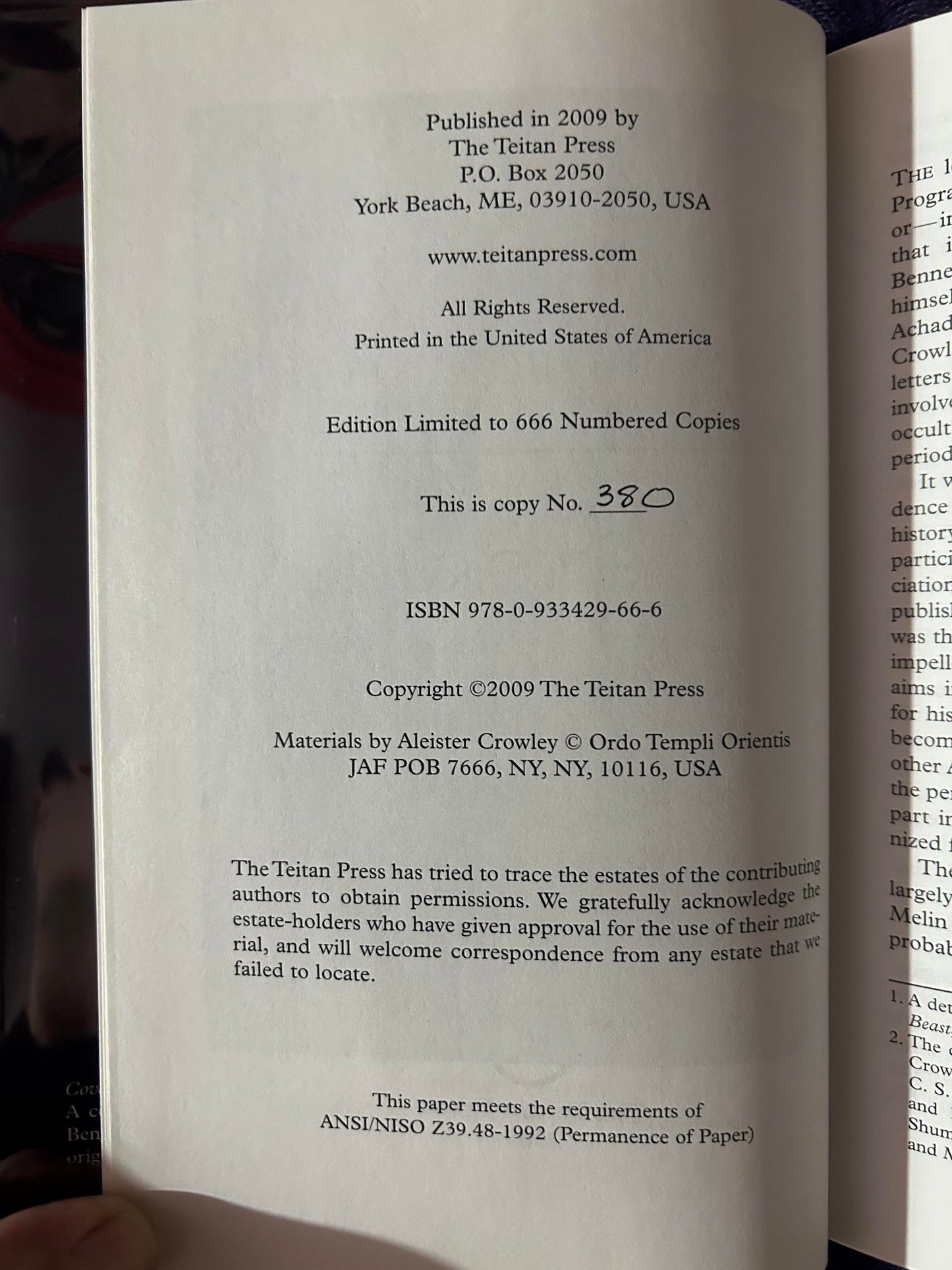 The Progradior Correspondence, Letters by Aleister Crowley, C. S. Jones, & Others (Limited Edition of 666 copies) by Aleister Crowley