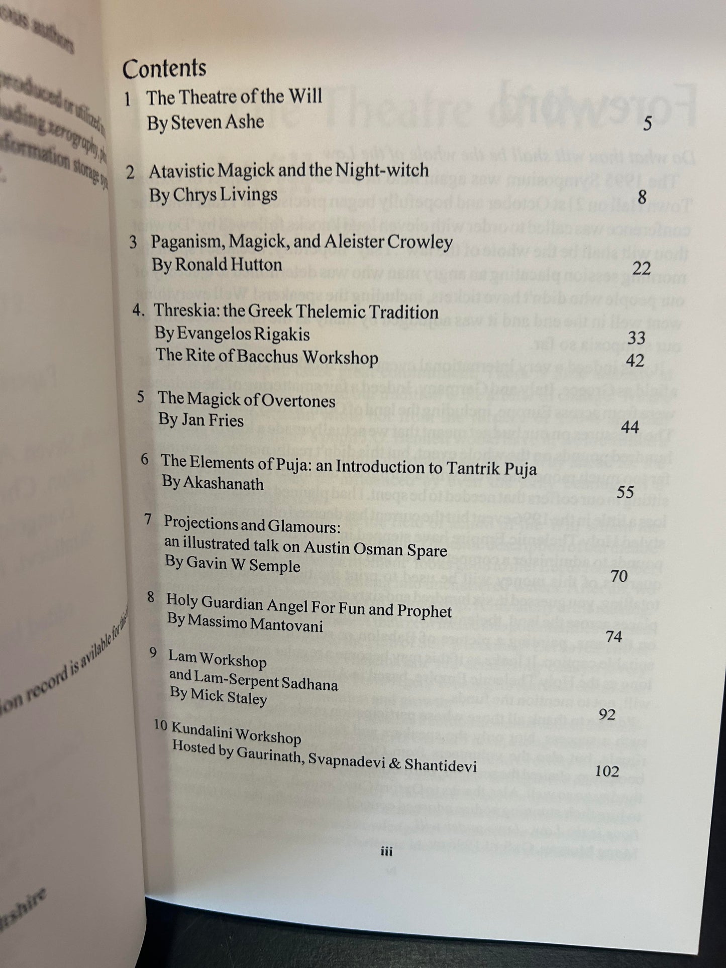 Thelemic Magick '95: Being Proceedings of the Tenth International Symposium of Thelemic Magick, Carfax, Oxford by Jan Fries